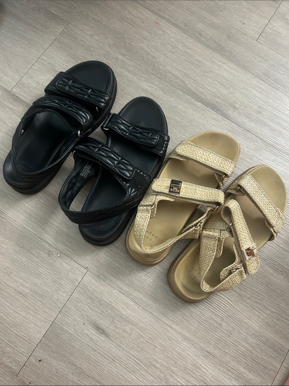 a new day Black and Gold Strappy Sandal bundle